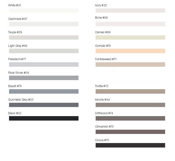 Gunmetal Grey Color Chart